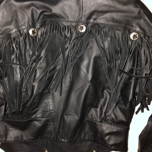 Ladies Size Small Genuine Leather Fringe Jacket - Picture 6 of 6